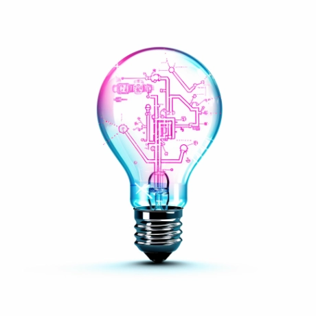 Prozesse optimieren mit Künstlicher Intelligenz KI im Unternehmen, Glühbbirne